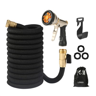 Gaozhan 25ft/50ft/75ft/100ft Flexible Water Hose with 9 Function Nozzle