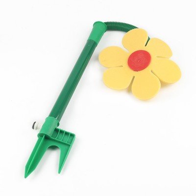 Funny dancing garden flower sprinkler cheap lawn sprinkler with plastic spike